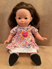 Corolle Baby Girl Doll 08 Brown Sleep Eye Hair Pigtail Poupee Vinyl 94 12v 14 For Sale Online Ebay