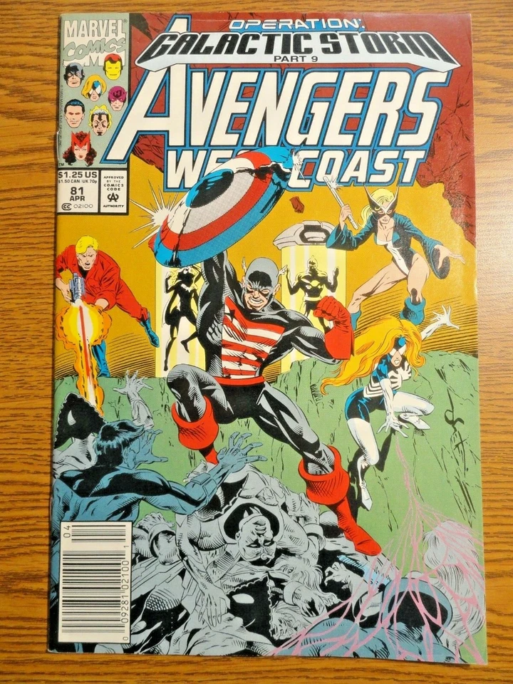 Avengers West Coast #81 Zeitungskiosk FVF U.S.Agent John Walker 1st Aufdruck - Bild 1 von 1