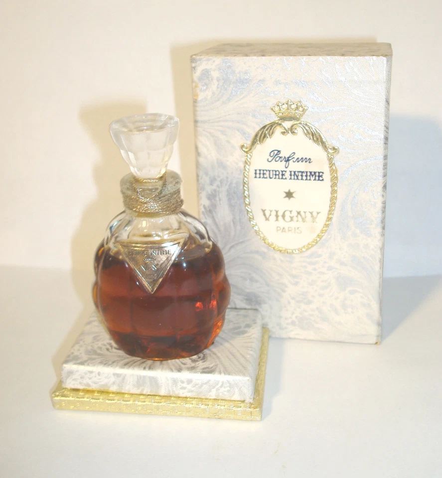 ancien flacon parfum HEURE INTIME de VIGNY boite LUXE vintage - Photo 2/4