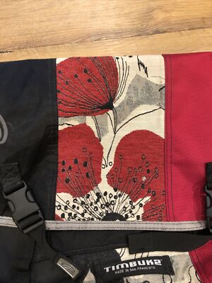 Timbuk2 Red And Black Floral Messenger Bag 19x10 | eBay