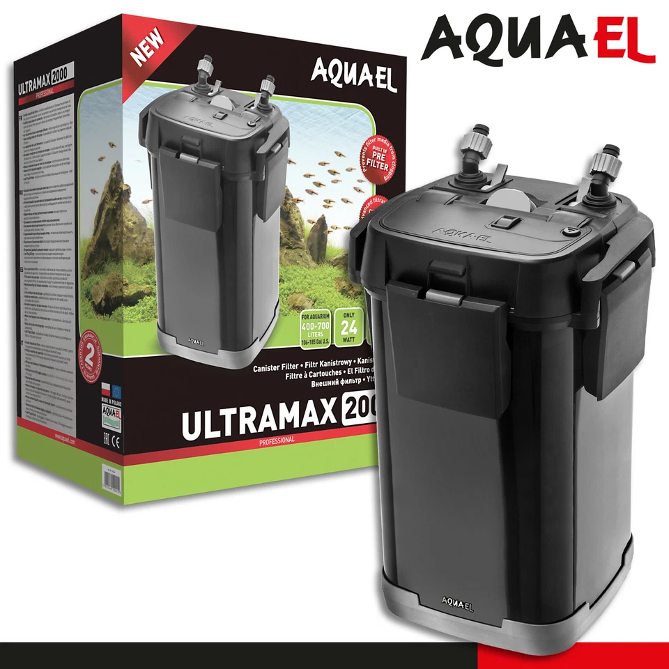 Aquael Filter Ultramax 2000 Aussenfilter Aquarium Wasserpflege Fische Aquarien