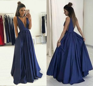 navy blue gowns for wedding