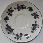 Footed Tea Cup & Saucer, Bone China, Queen Anne, Violets, Made in England — photo 2