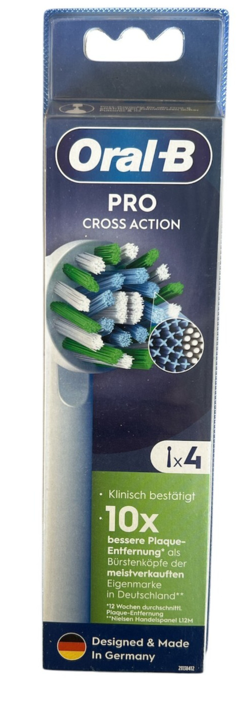 Oral-B Aufsteckbürsten Pro CrossAction, 4 Stück, weiß