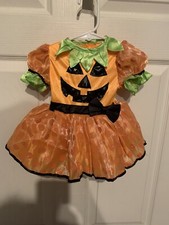 NWOT Little Pumpkin Costume Infant Baby Size 0-6 Months Dress Headband