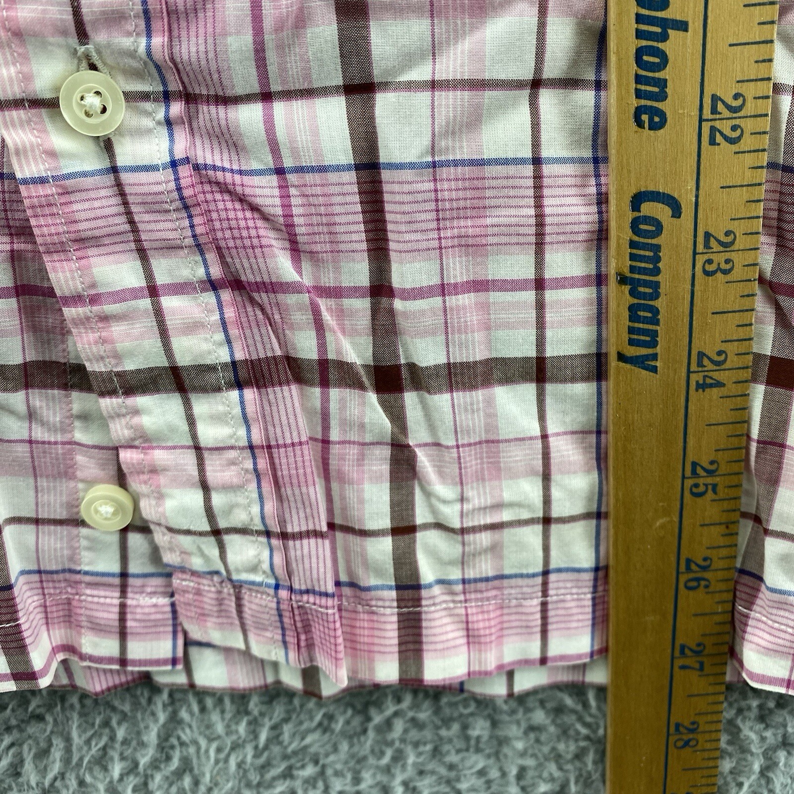 Zara Man Basic Mens Medium Button Down Pink Plaid… - image 4