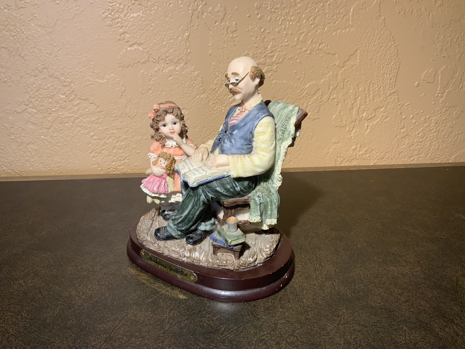 RARE Vintage Montefiori Collection Figurine Grandpa Reading To  Granddaughter | eBay