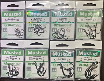Mustad Hook Octopus Beak 1X Strong Bait 92553NP-BN - Pick