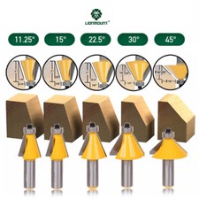 11.25° 15° 22.5° 30° 45° Chamfer & Bevel Edging Router Bit 1/2"(12.7mm) Shank