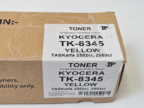 Kyocera TK-8345Y compatible Yellow toner for TASKalfa 2552ci 2553ci VAT Incl - Picture 2 of 3