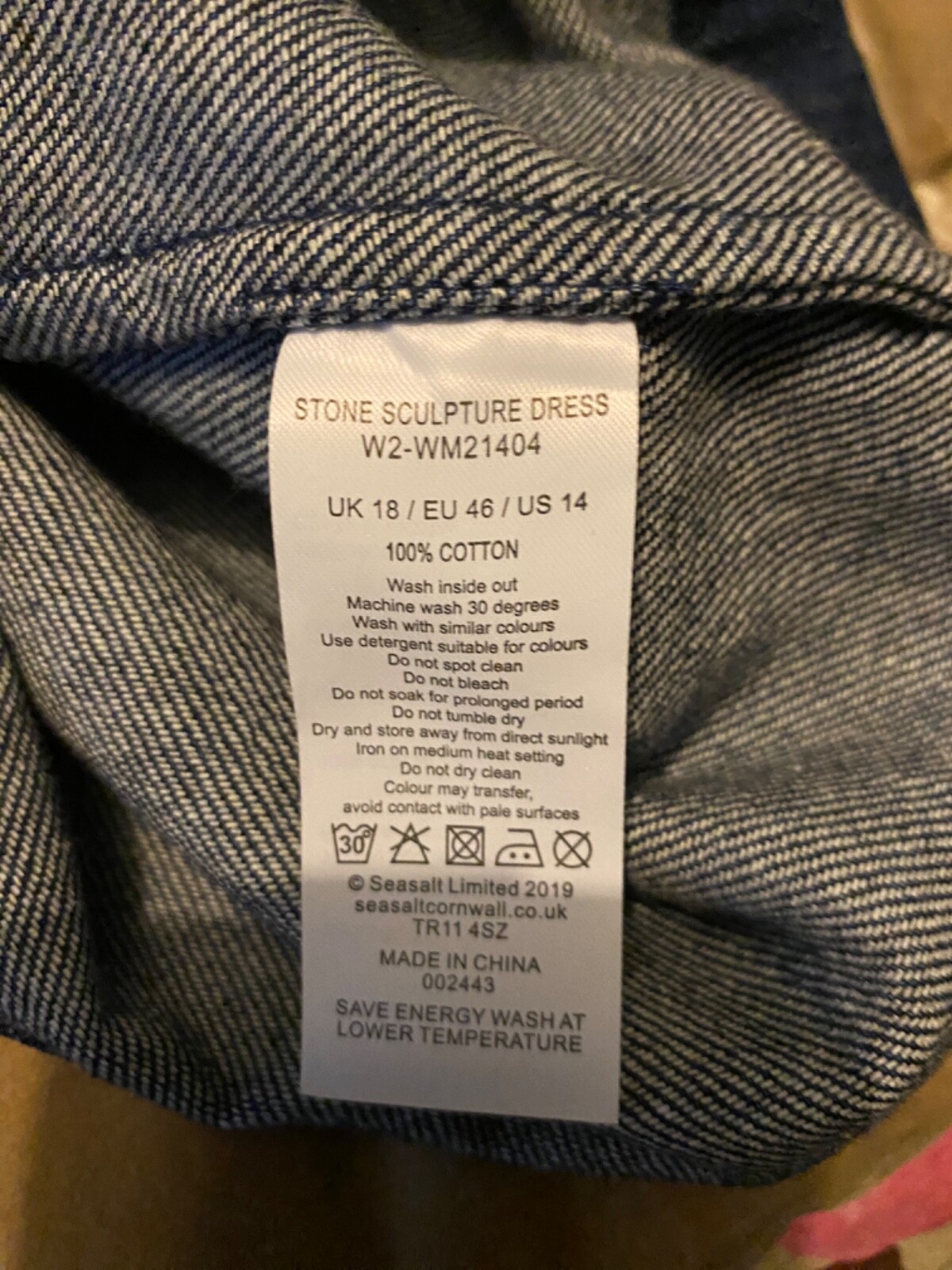 SEASALT CORNWALL STONE SCULPTURE DENIM DRESS / PINAFORE SIZE 18 NEW eBay