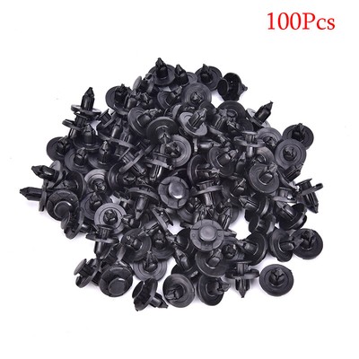 100X8mm Plastic Rivet Fastener Mud Flaps Bumper Fender Push Clips For Nissan-OY