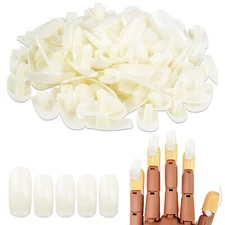 USA 100 Pcs Natural Replacement Refill Nail TIPS ONLY-For Flexible Training Hand