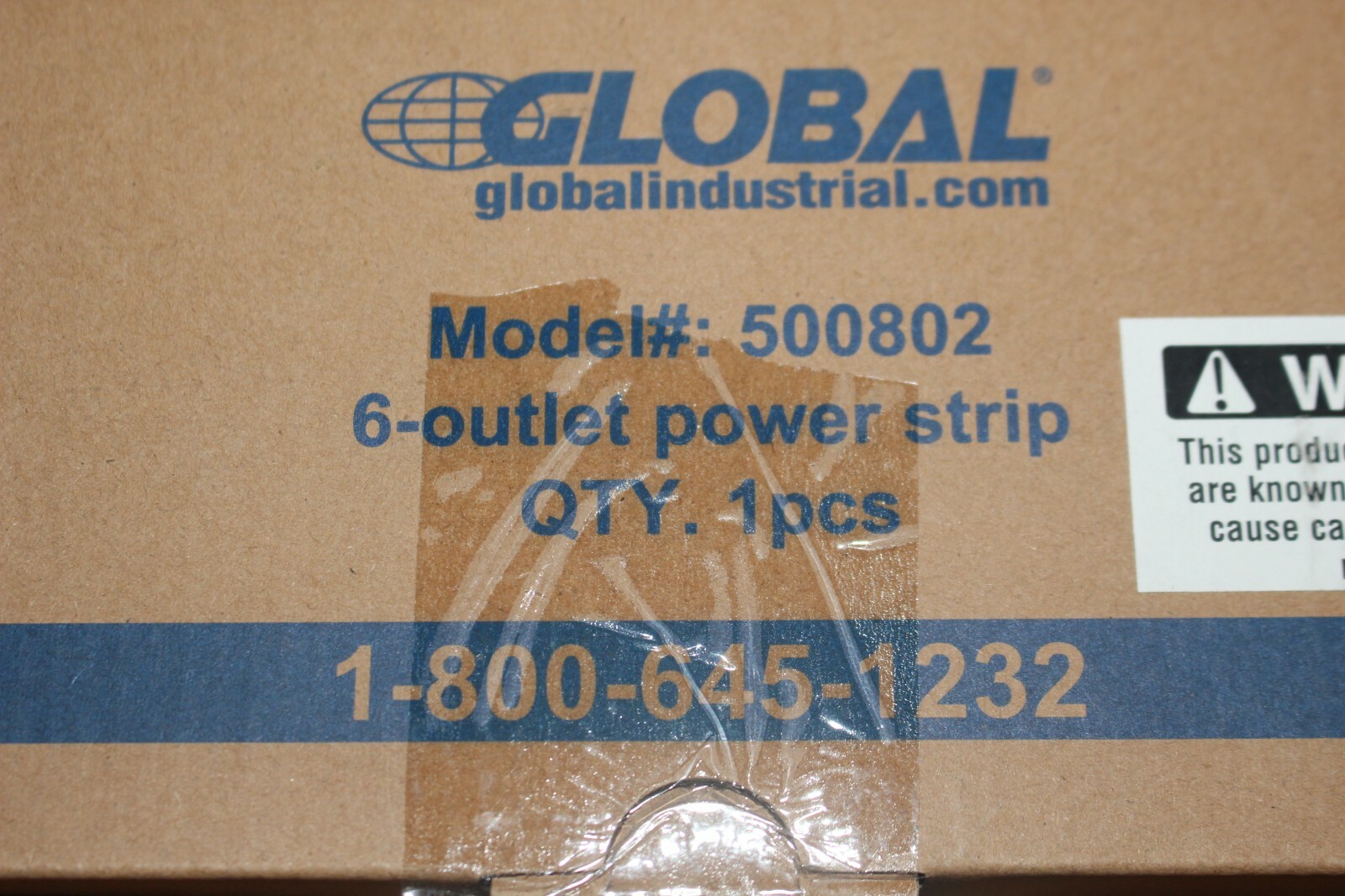 Global 6 Six Outlet Power Strip - Reinforced Casing and Rocker On-Off ...
