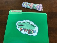 Croc-o-smile Number, set words 1st grade math arts file folder game teacher