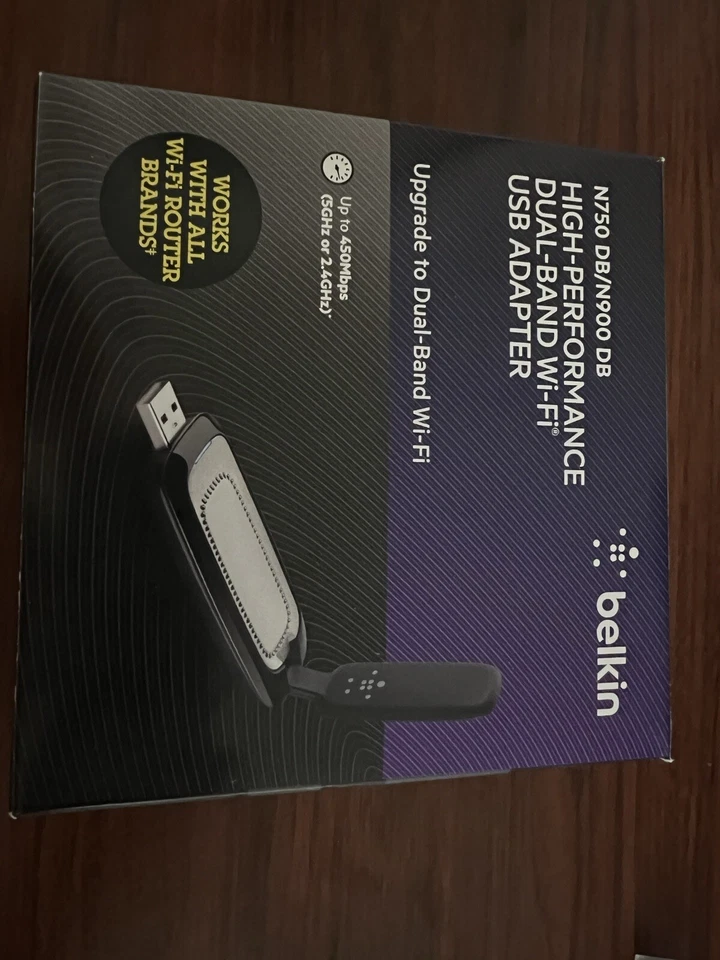 NIP Belkin N750 DB/N900 DB High-Performance Dual-Band WiFi USB Adapter - Image 3 of 3