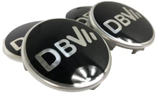 4 Original DBV Wheel Caps Black Glossy Hub Caps Rim Caps 60Mm DBV60