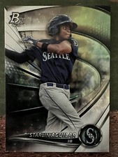 2022 Bowman Platinum Prospect Ice Parallel Starlin Aguilar Seattle Mariners