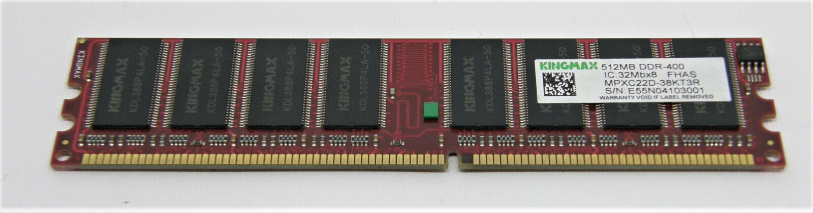 512MB DDR1 KINGMAX RAM DDR-400MHz Computer Memory MPXC22D-38KT3R Non-ECC