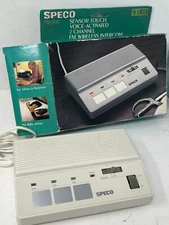 Vintage Speco Sensor Touch Voice Activated 2 Channel FM Wireless Intercom New