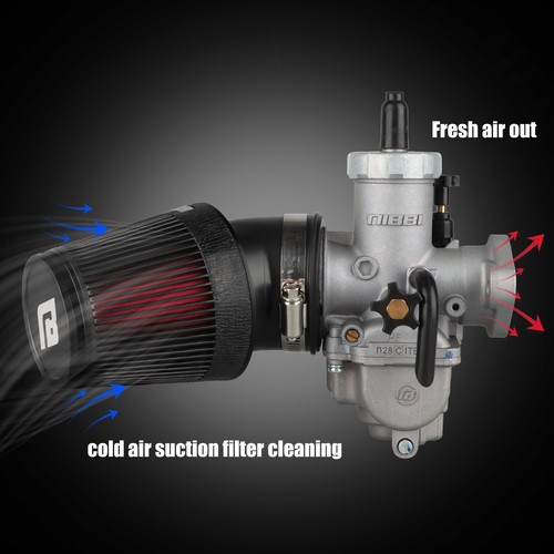 NIBBI 42mm Bent Air Filter Pod Cleaner Motorcycle PIT Quad Dirt Bike ATV Buggy - Picture 8 of 8