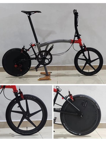 16 Inch 349 5 Spokes V Brake 7 Speed Wheel Brompton Bicycle Carbon Wheel - Picture 23 of 27