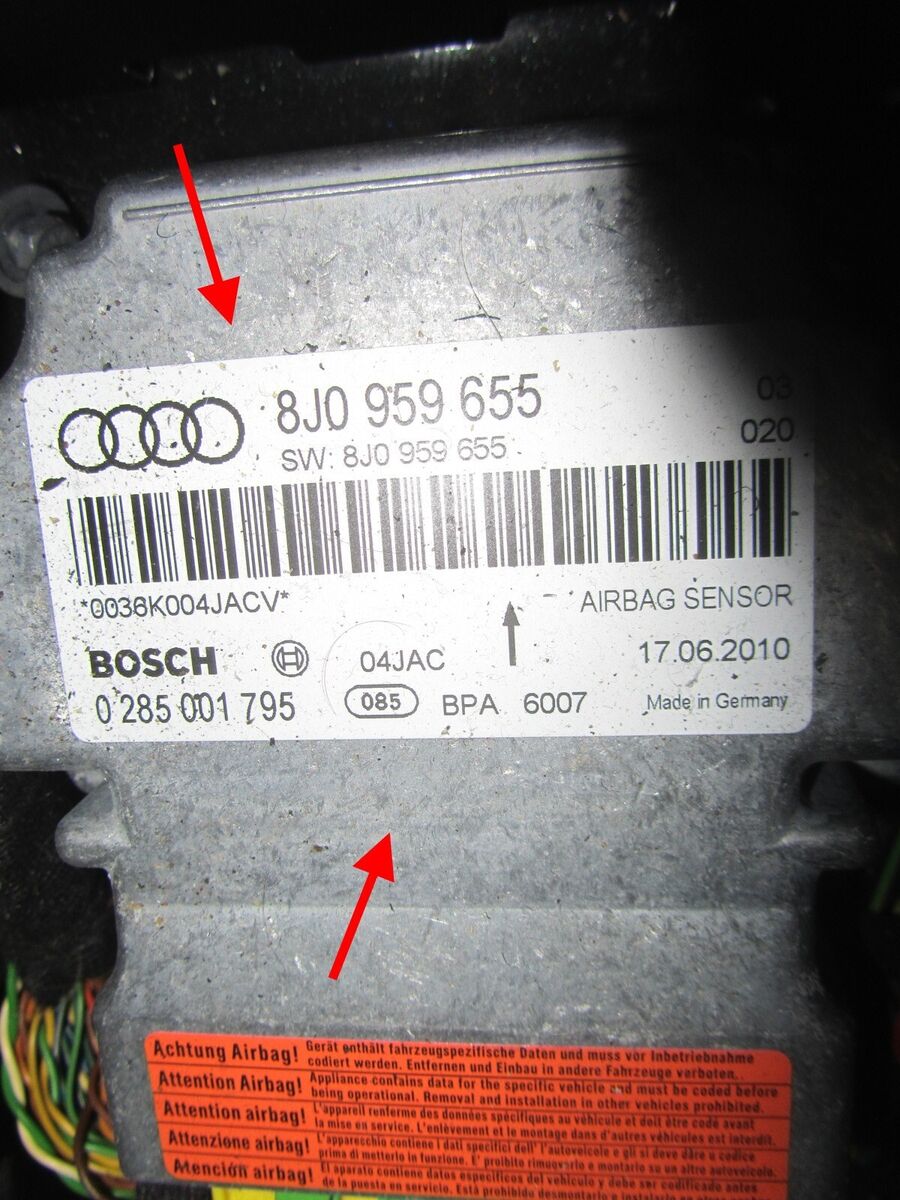 AUDI TT MK2 8J 2011 SLINE Airbag SRS ECU Control Module No AUDI TT MK2 8J 2011 SLINE Airbag SRS ECU Control Module No
