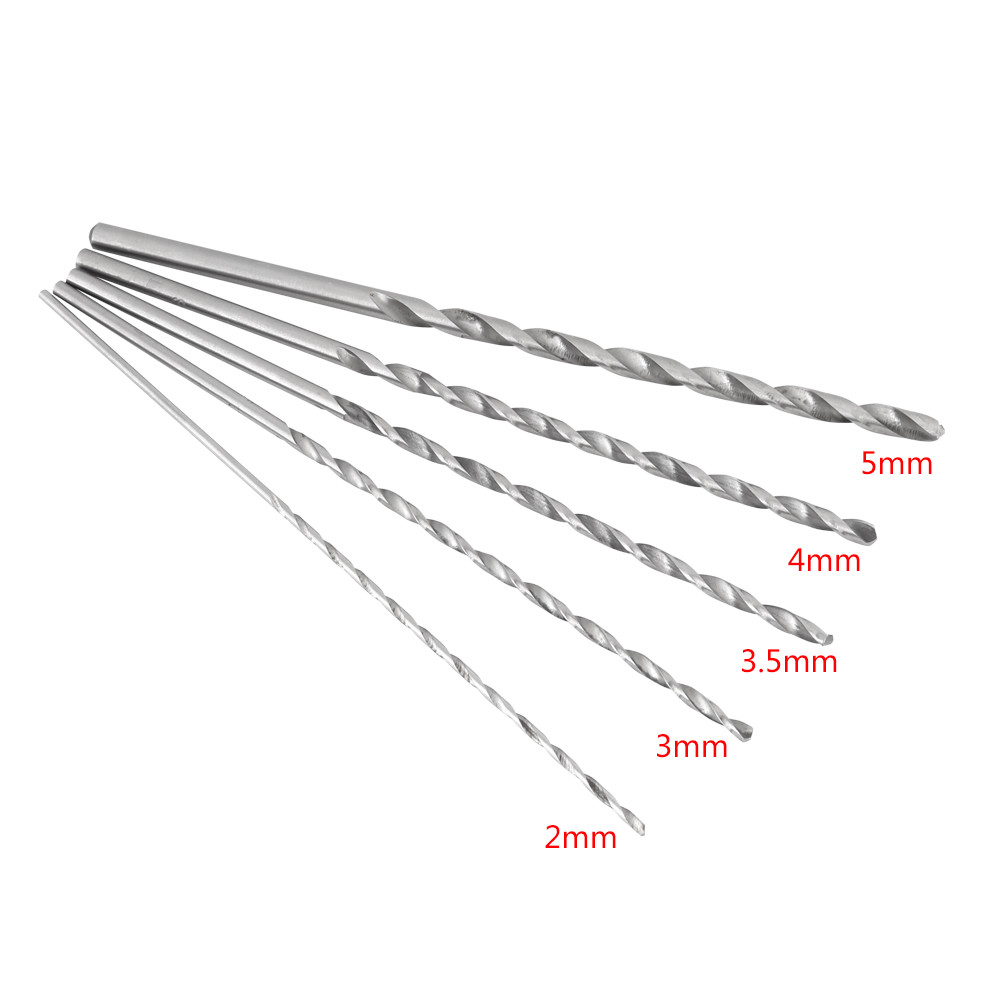 5Stk Spiralbohrer 2-5mm Stahl Bohrer Extra Lang 160mm Für