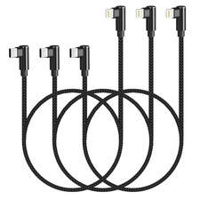 USB C to Lightning Cable 3Ft Mfi Certified 90 Degree Iphone Charger 3 Pack