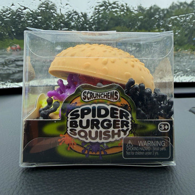 Tobar Spider Burger Squeeze Ball Squishy Squeezable Stress Reliever Halloween