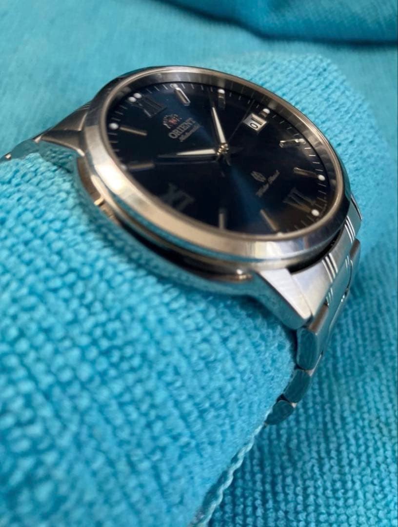ORIENT Automatic Wind Dark Blue Dial Date Analog … - image 4