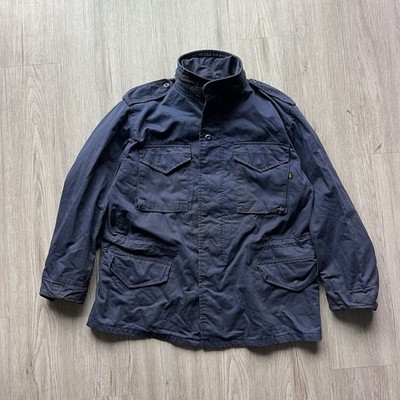 VTG Vietnam Era Alpha Industries M-65 Blue Field Jacket Large