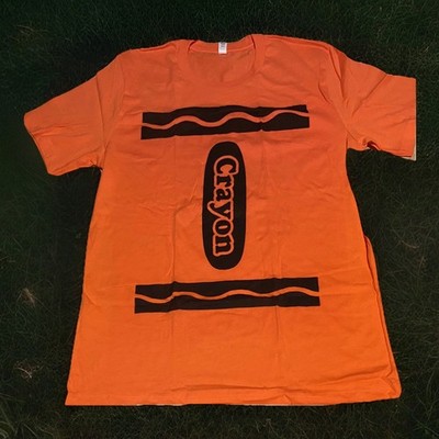 QUEEN SOMEBODY TO LOVE Band T-Shirt NEW Orange Crayon Freddy Mercury Large