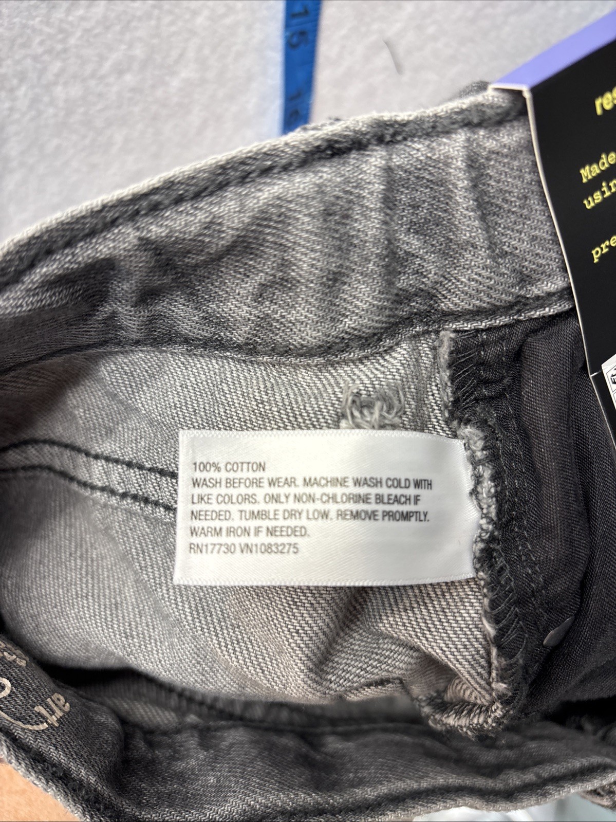 Boy’s Art Class Gray Washed Adjustable Waist Baggy Jeans Size 5 Retail $20 NWT image 5