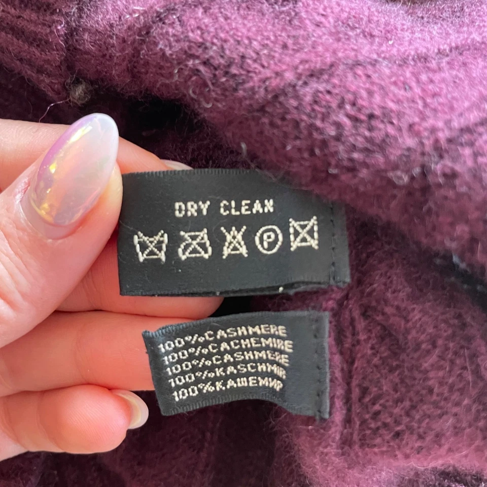 Suéter Ralph Lauren Etiqueta Negra Cachemira en Ciruela Silencioso Lujo Preppy Chic M Foto 4 de 4