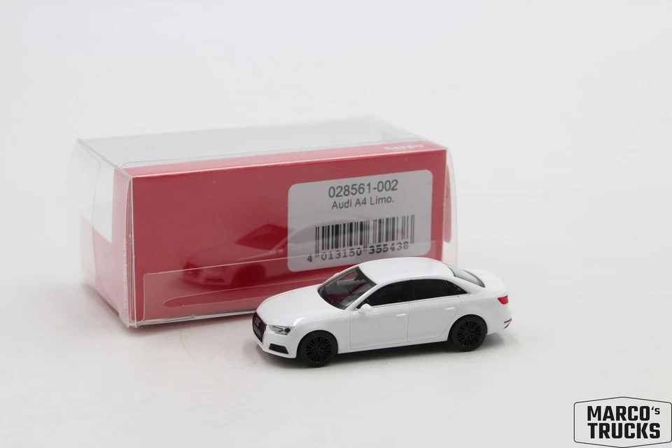 Herpa Audi A4 Limousine, ibisweiß Nr. 028561-002 1/87 /HN4305 - Bild 1 von 1