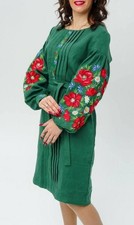 Vyshyvanka Woman Ukrainian embroidered dress 100 Linnen Embroidery Clothing