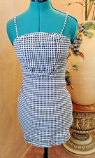 zaful mini women's checkered gingham black and white skirt size S