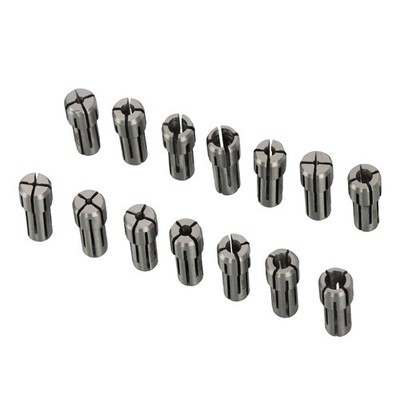 14 Piece Double Angle Collet Set DA300 Full Size 3/64'' 1/64 by 1/4'' CNC Mill