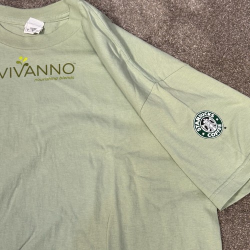 Vintage Starbucks Coffee Y2K Seasonal Tee Shirt Employee Promotional XL - Picture 4 of 10