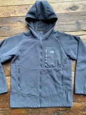 The North Face Chimborazo Hooded Sherpa Fleece Full Zip Jacket Gray L 14/16