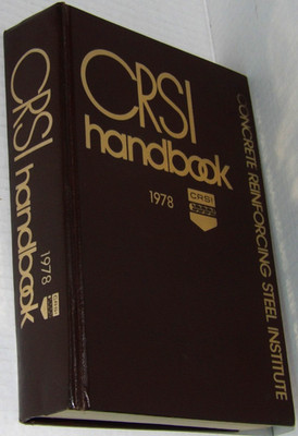 Vtg CRST Handbook 1978 Concrete Reinforcing Steel Institute Engineering Book