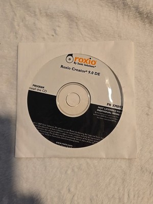 New Roxio Creator 9.0 DE CD / DVD / CDR Burning Recording Software Program Disk