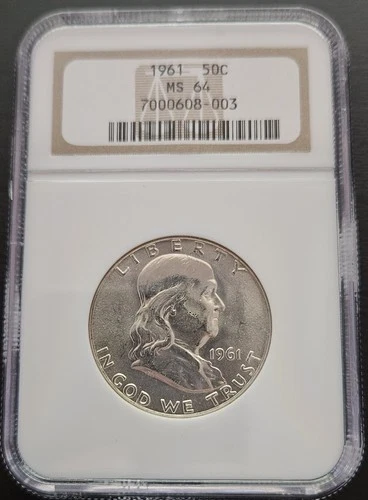1961 Franklin 50C - NGC MS-64