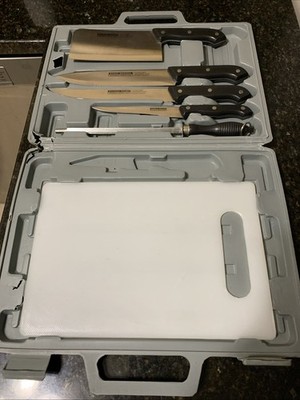 Koch Messer 6 Piece Stainless Steel Kitchen Knife Set Cutting Board/sharpener