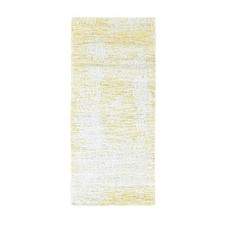 2'7"x6'1" Yellow Hand Loomed Wool & Silk Modern Design Runner Oriental Rug 10509