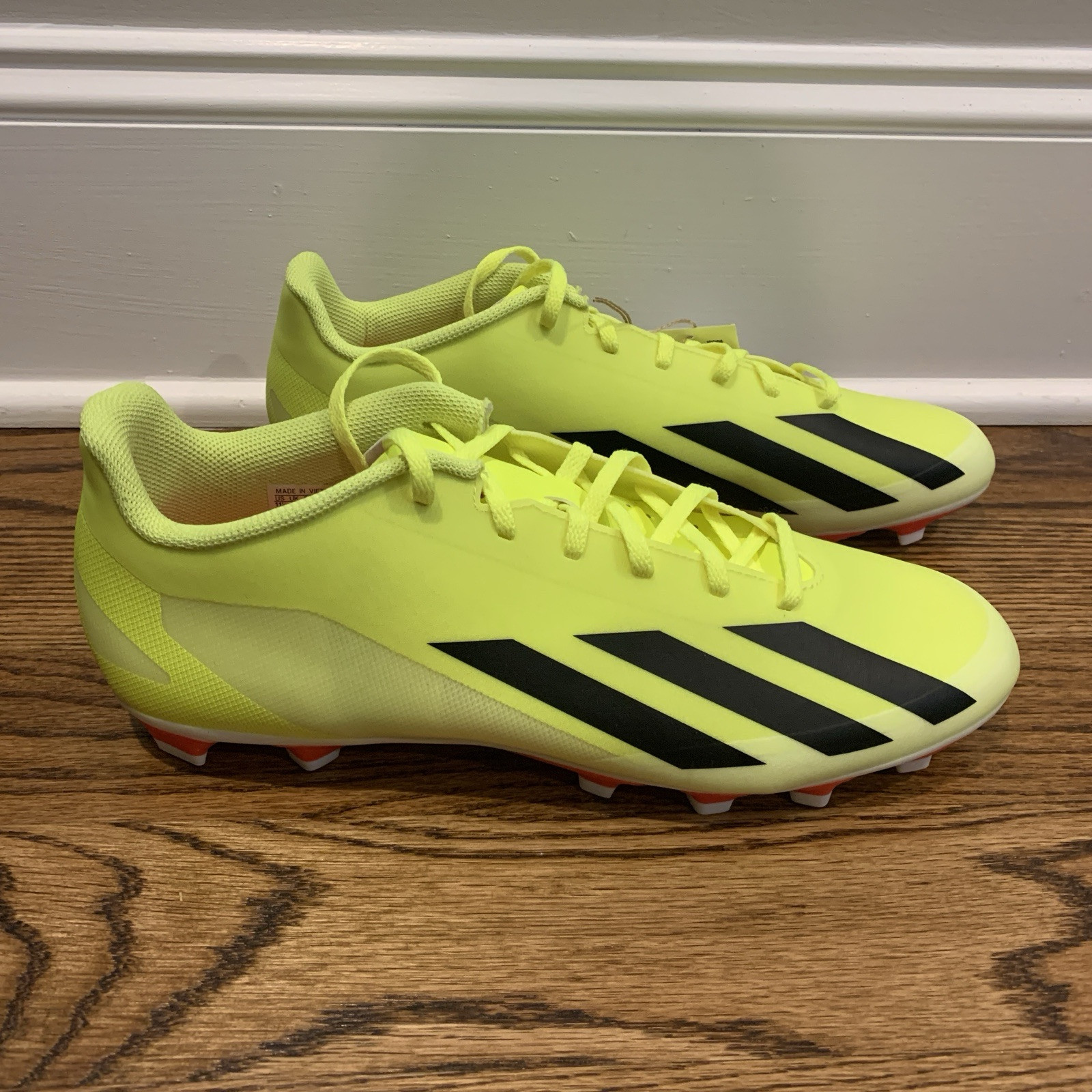 Adidas X Crazyfast Club FxG Team Solar Soccer Shoes Cleats Men