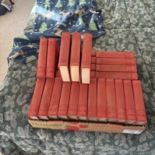 Mark Twain Author’s National Red Book Set Of 25  Excellent Harper ‘s 1898 Ed