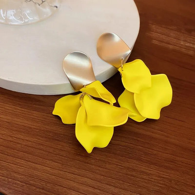 Böhmische bunte Blume Ohrhänger Mode Blütenblatt Baumeln Schmuck Frauen
