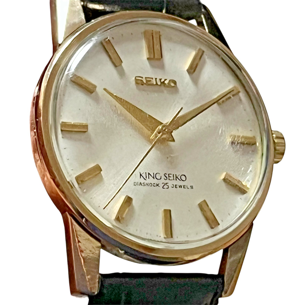 MINT DIAL King Seiko 44KS 2nd Gen 44-2000 Gold Shield Medallion